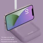 Carga USB Luz de escritorio Base magnética Extraíble Simple Protección para los ojos Lámpara portátil, With Base Purple - Imagen 7