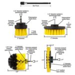 Juego de herramientas de lavado de autos con cepillo de limpieza de hendiduras de taladro eléctrico 8 en 1, 8 In 1 (B Model) - Imagen 3