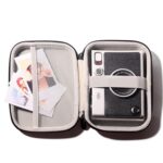 Para FUJIFILM Instax Mini EVO Link LiPlay Bolso de cámara de cuero PU con correa para la muñeca, Black - Imagen 5