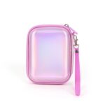 Para FUJIFILM Instax Mini EVO Link LiPlay Bolso de cámara de cuero PU con correa para la muñeca, Phantom Purple