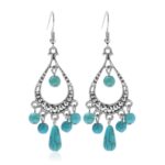 Pendientes Estilo Étnico Turquesa Temperamento Pendientes Vintage Simples, E2203-3