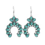 Pendientes Estilo Étnico Turquesa Temperamento Pendientes Vintage Simples, E2204-7