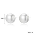 Aretes Joyas, E2208-1 White Pearl - Imagen 2