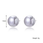 Aretes Joyas, E2208-3 Gray Pearl - Imagen 2