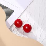 Aretes Joyas, E2209-23 Red Pearl - Imagen 3