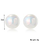 Aretes Joyas, E2209-4 Symphony Glossy Semicircle - Imagen 2