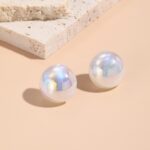 Aretes Joyas, E2209-4 Symphony Glossy Semicircle - Imagen 3