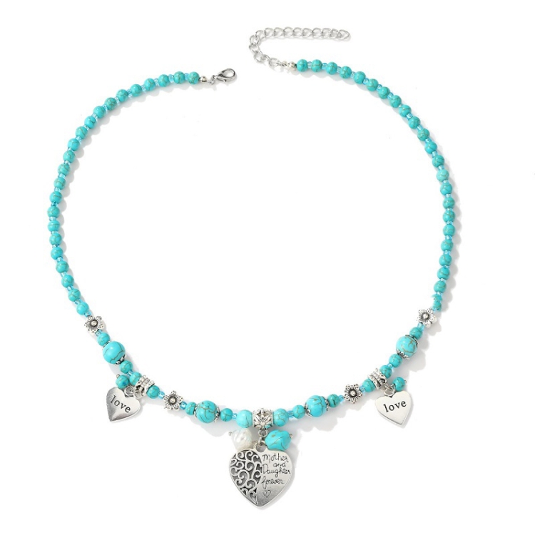 TBD0603373712.jpg Colgante Vintage Suéter de Piedra Natural Turquesa Bohemio, Modelo:, N2203-16 Alloy Peach Heart - Imagen 1