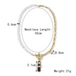 Collar de temperamento para mujer Cadena de clavícula, N2209-7 Long White Flower - Imagen 2