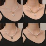Collar de temperamento para mujer Cadena de clavícula, N2209-9 Bow - Imagen 5