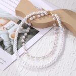 Collar de temperamento para mujer Cadena de clavícula, N2209-12 Double-layer Pearl Chain - Imagen 3