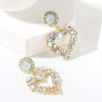 Aretes de Aguja de Plata Love Aretes Simples, E2109-13 White Diamond - Imagen 3