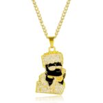 Cadenas de clavícula de collar de estilo hip hop exagerado, 1010401601 Cartoon Character