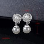 Pendientes Barrocos Perla Clip De Oreja Mujer Sin Piercing De Oreja, 1201 Long Silver - Imagen 4