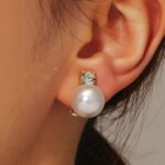 Pendientes Barrocos Perla Clip De Oreja Mujer Sin Piercing De Oreja, 1201 Long Silver - Imagen 5