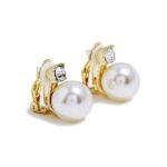 Pendientes Barrocos Perla Clip De Oreja Mujer Sin Piercing De Oreja, 0402 Short Gold - Imagen 3