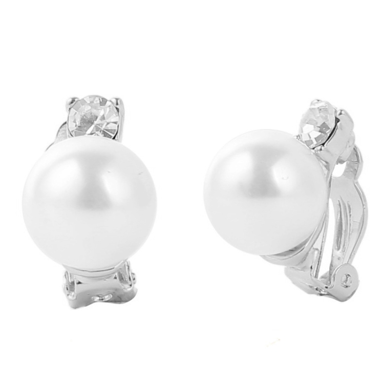 TBD0603375304.jpg Pendientes Barrocos Perla Clip De Oreja Mujer Sin Piercing De Oreja, 0401 Short Silver - Imagen 1