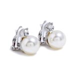 Pendientes Barrocos Perla Clip De Oreja Mujer Sin Piercing De Oreja, 0401 Short Silver - Imagen 3