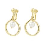 Pendientes Barrocos Perla Clip De Oreja Mujer Sin Piercing De Oreja, E2109-14 Small Pearl