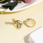 Pendientes Barrocos Perla Clip De Oreja Mujer Sin Piercing De Oreja, E2208-7 Drag Colorful Pearls - Imagen 4