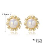 Pendientes Barrocos Perla Clip De Oreja Mujer Sin Piercing De Oreja, E2209-12 Colorful Pearl - Imagen 2