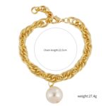 Pulsera de perlas estilo bohemio para mujer, S2003-19 - Imagen 2
