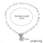 Collar en capas con colgante de ojos de ángel, modelo:, N2106-20 Silver Love Eyes - Imagen 2