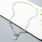 Collar en capas con colgante de ojos de ángel, modelo:, N2106-20 Silver Love Eyes - Imagen 4