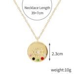 Collar en capas con colgante de ojos de ángel, modelo:, N2107-21 Colorful Diamond - Imagen 2