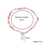 Collar Boho Colorido con Piedras Naturales Rotas, Modelo:, N2206-8 Pink Stone - Imagen 2