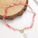 Collar Boho Colorido con Piedras Naturales Rotas, Modelo:, N2206-9 Light Blue Stone - Imagen 3