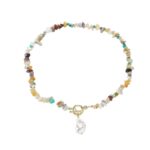 Collar Boho Colorido con Piedras Naturales Rotas, Modelo:, N2206-10 Multi-color Stone