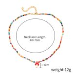 Collar Boho Colorido con Piedras Naturales Rotas, Modelo:, N2106-31 Color Rice Bead Mushroom - Imagen 2