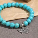 Pulsera de cuentas de mujer turquesa estilo étnico encanto joyería, S2208-3 Butterfly - Imagen 4