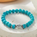 Pulsera de cuentas de mujer turquesa estilo étnico encanto joyería, S2203-12 Cross - Imagen 5