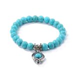 Pulsera de cuentas de mujer turquesa estilo étnico encanto joyería, S2212-1 Eyes