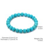 Pulsera de cuentas de mujer turquesa estilo étnico encanto joyería, S2303-1 - Imagen 3