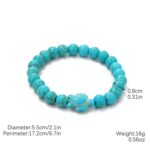 Pulsera de cuentas de mujer turquesa estilo étnico encanto joyería, S2303-2 Turtles - Imagen 3