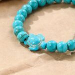 Pulsera de cuentas de mujer turquesa estilo étnico encanto joyería, S2303-2 Turtles - Imagen 4