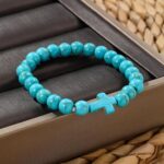 Pulsera de cuentas de mujer turquesa estilo étnico encanto joyería, S2303-3 Cross - Imagen 5