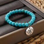 Pulsera de cuentas de mujer turquesa estilo étnico encanto joyería, S2303-4 Compass - Imagen 5