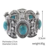 Pulsera de cuentas de mujer turquesa estilo étnico encanto joyería, S2203-11 - Imagen 2