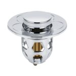 005, 2 uds., lavabo que rebota, desodorante tipo empuje, tapón de drenaje, accesorios para lavabo, Silver Gray