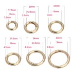 Llavero de correa de bolsa abierta de Metal con anillo de resorte de aleación de Zinc de 20 piezas, 1 inch Silver - Imagen 3