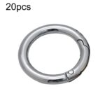 Llavero de correa de bolsa abierta de Metal con anillo de resorte de aleación de Zinc de 20 piezas, Inch 2 Silver