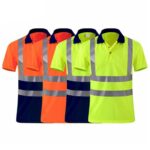 Camiseta de trabajo de seguridad de manga corta con solapa reflectante de secado rápido, XXL - Imagen 2