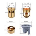 Desagüe de piso de tira de cobre completo extendido de 8x30 cm, estilo:, K8034 Chrome Plated+Copper Self Seal - Imagen 3