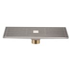 Desagüe de piso de tira de cobre completo extendido de 8x30 cm, estilo:, K8035 Nickel Brushes+Copper Self Seal