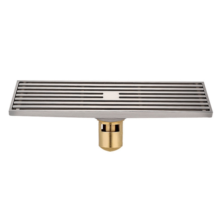 TBD0603413507.jpg Desagüe de piso de tira de cobre completo extendido de 8x30 cm, estilo:, K8035 Nickel Brushes+5.5 Deep Water Seal - Imagen 1