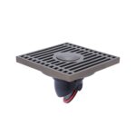 Drenaje de piso a prueba de olores de cobre completo, estilo:, K7006QH Gray Dual Use+Straight Row